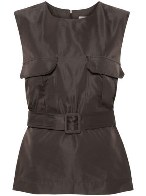 sleeveless belted top by P.A.R.O.S.H.