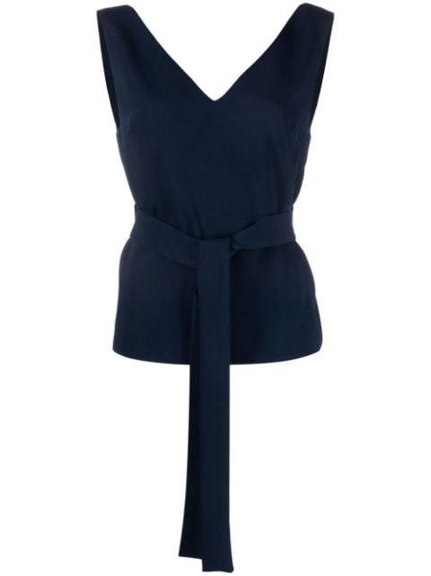 sleeveless belted top by P.A.R.O.S.H.