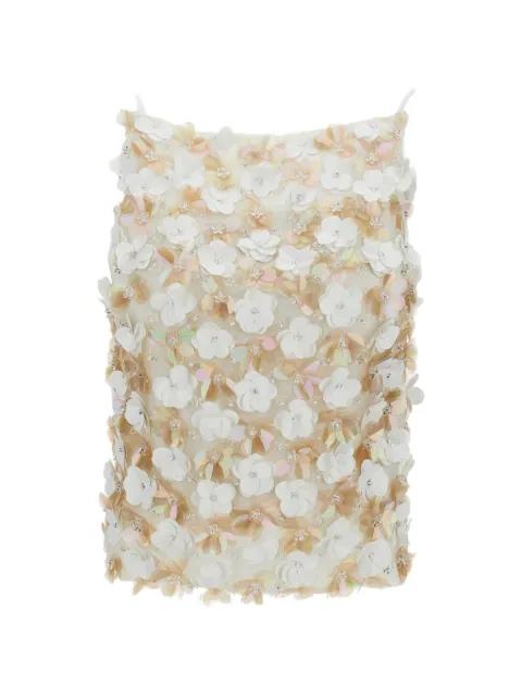 sleeveless floral-appliqué top by P.A.R.O.S.H.