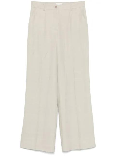 slub-texture trousers by P.A.R.O.S.H.