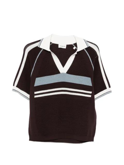 striped V-neck T-shirt by P.A.R.O.S.H.