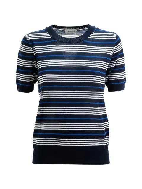 striped short-sleeve wool T-shirt by P.A.R.O.S.H.