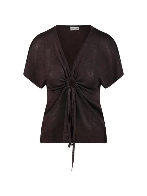 tie-waist top by P.A.R.O.S.H.