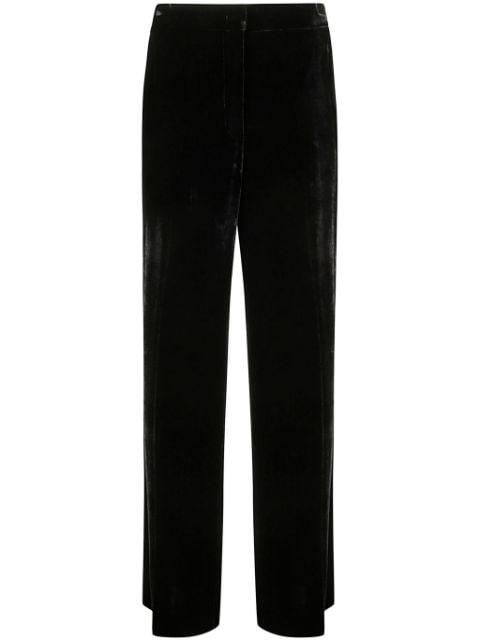 velvet-finish straight trousers by P.A.R.O.S.H.