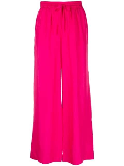 wide leg silk drawstring trousers by P.A.R.O.S.H.