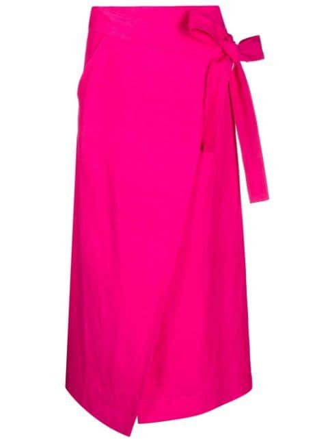 wrap midi skirt by P.A.R.O.S.H.