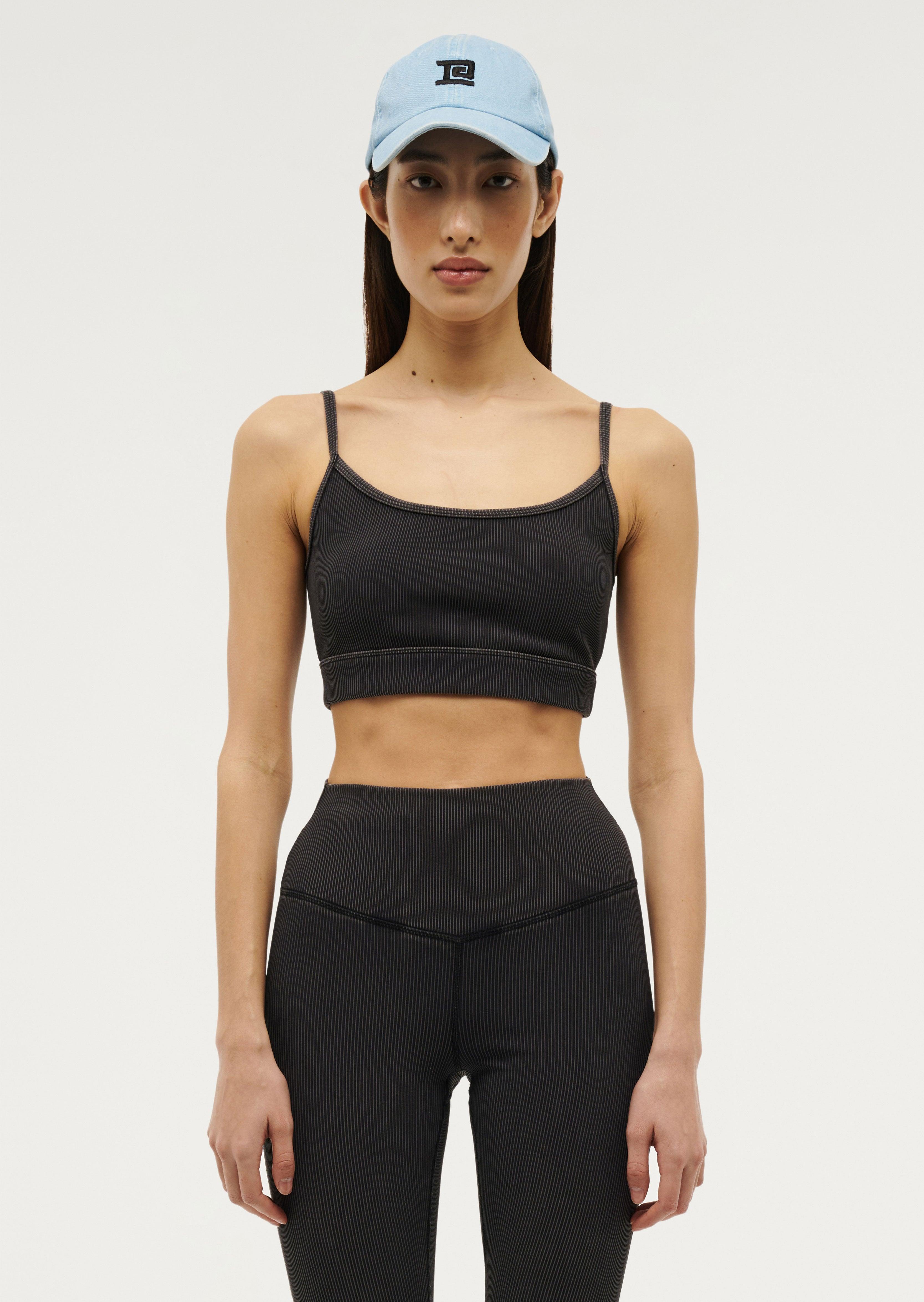 ACTUALISE SPORTS BRA IN WASHED BLACK by P.E NATION