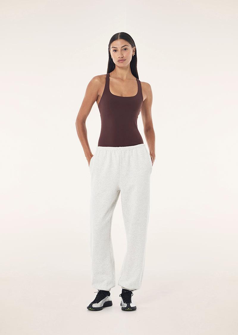 ADVENTURE CUFFED TRACKPANT IN SNOW MARLE by P.E NATION