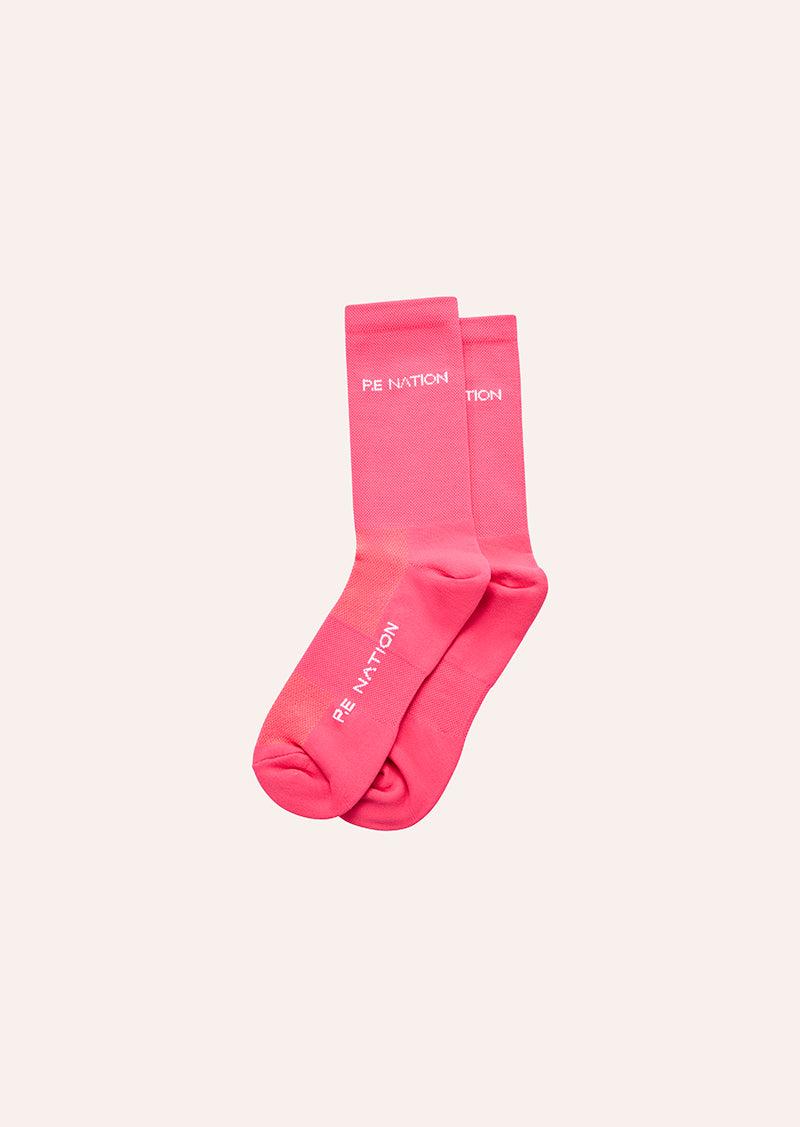AERO RUNNING SOCK IN DIVA PINK by P.E NATION