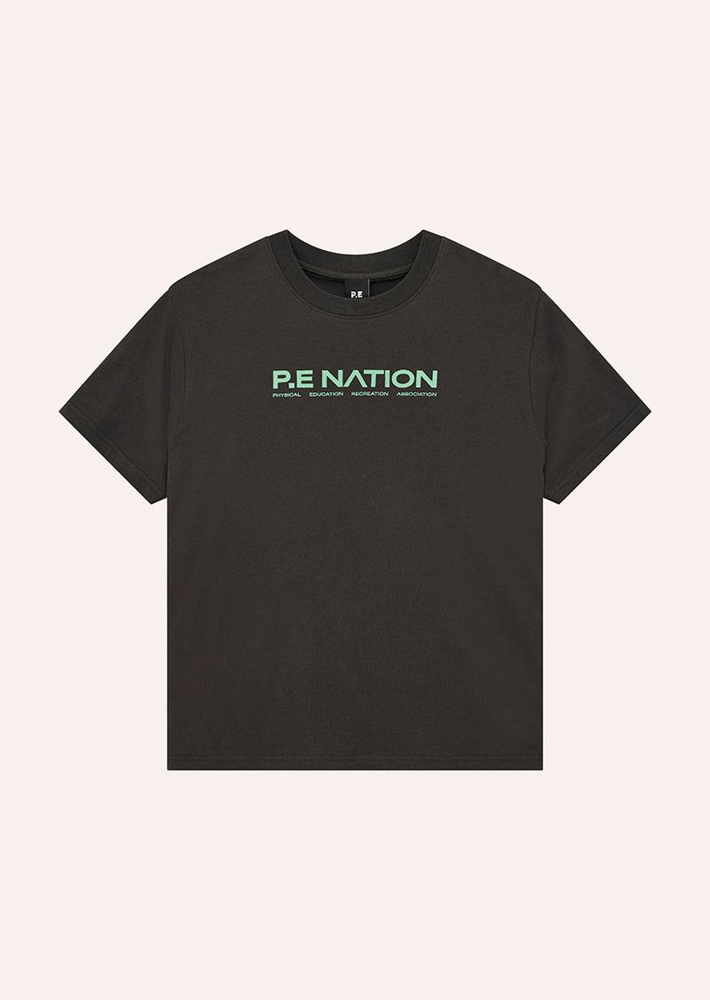 AERO SHORT SLEEVE TEE IN CAVIAR by P.E NATION