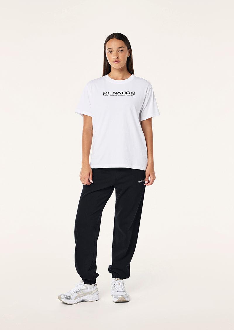 AERO SHORT SLEEVE TEE IN OPTIC WHITE by P.E NATION