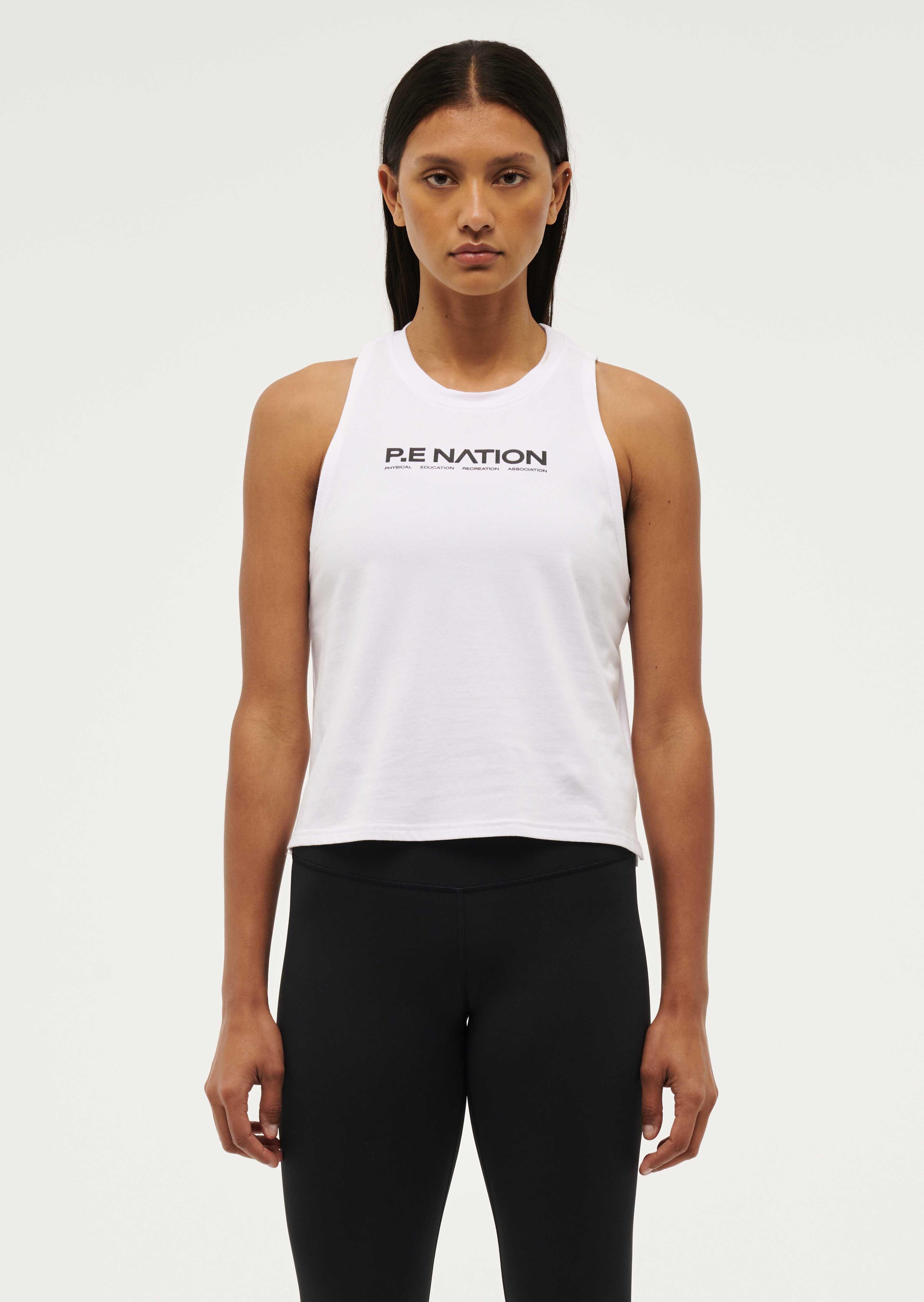 AERO TANK IN OPTIC WHITE by P.E NATION