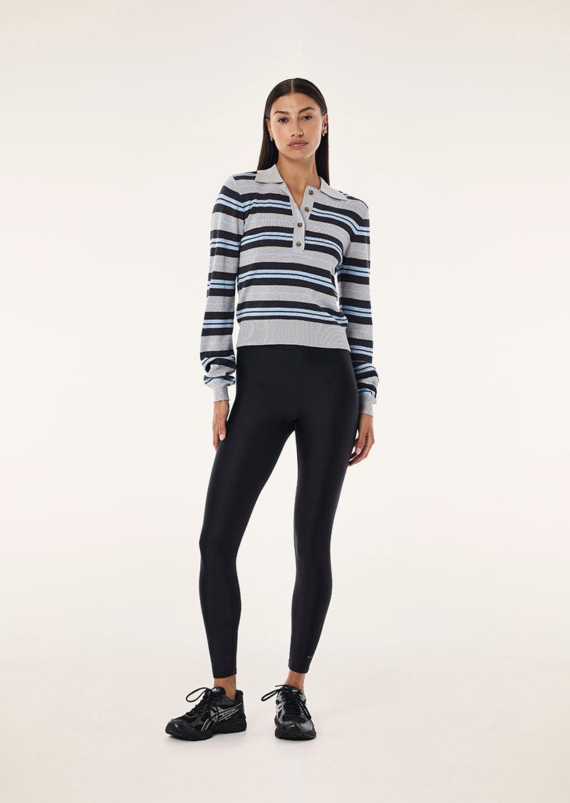 AFTERGLOW KNIT IN SILVER STRIPE by P.E NATION