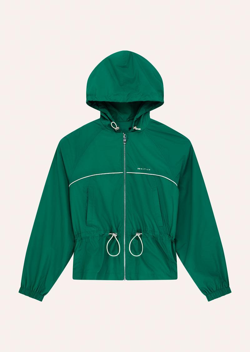 ALIGNMENT JACKET IN COLLEGE GREEN by P.E NATION