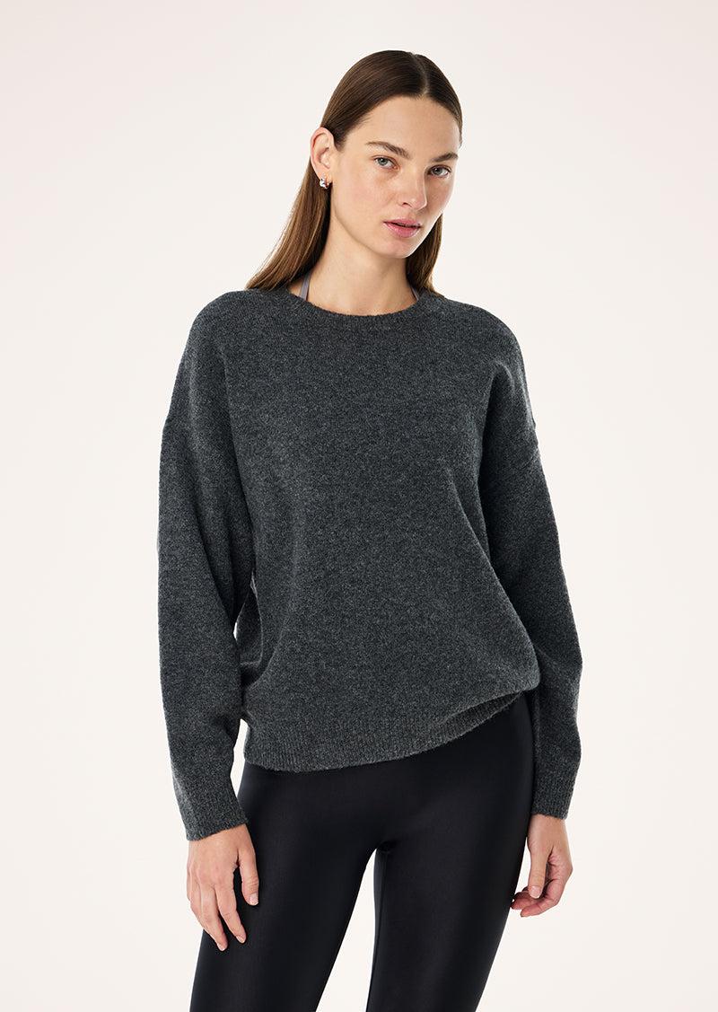 AWAKEN KNIT JUMPER IN DARK GREY MARLE by P.E NATION