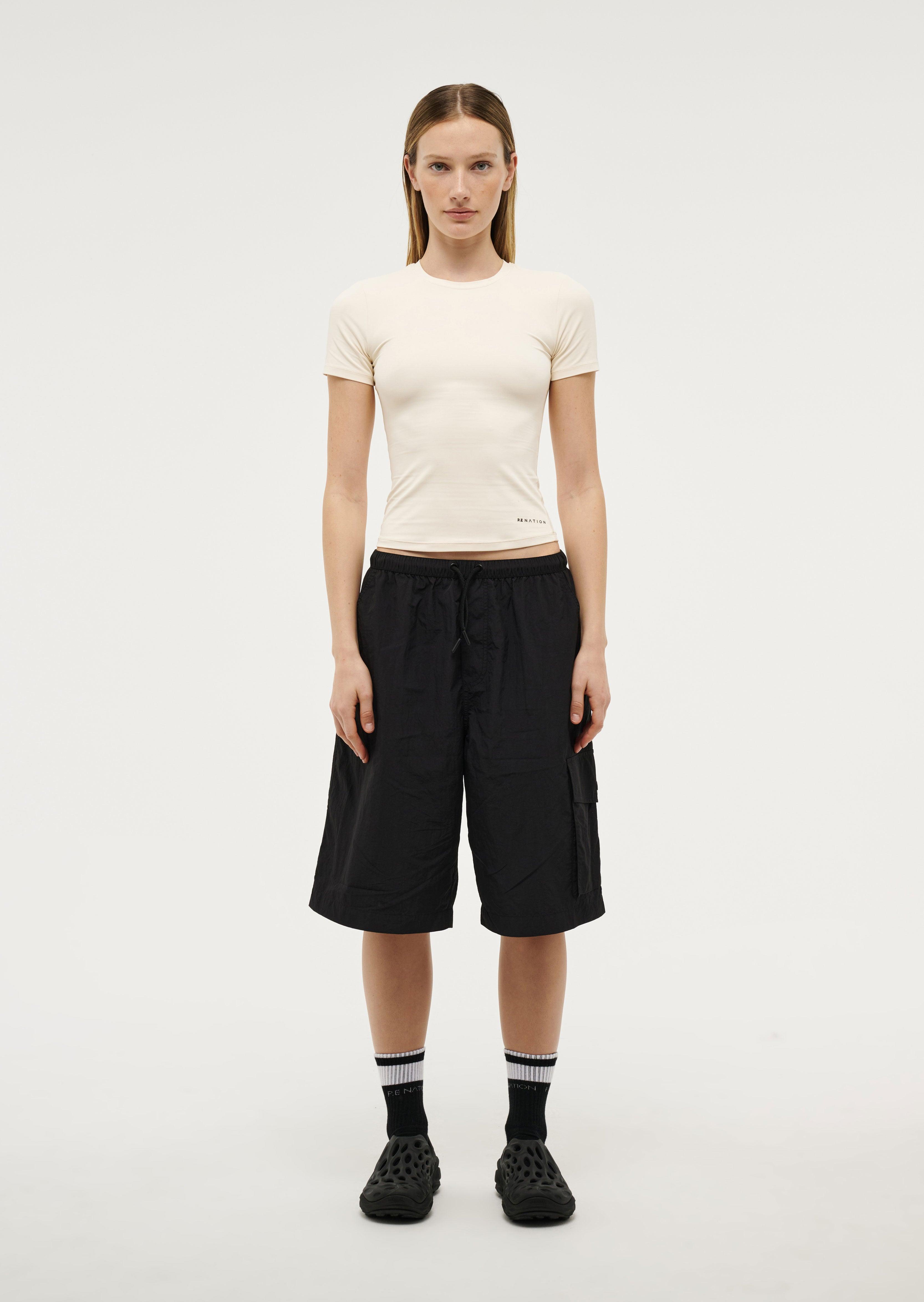AWARD SPRAY SHORT IN BLACK by P.E NATION