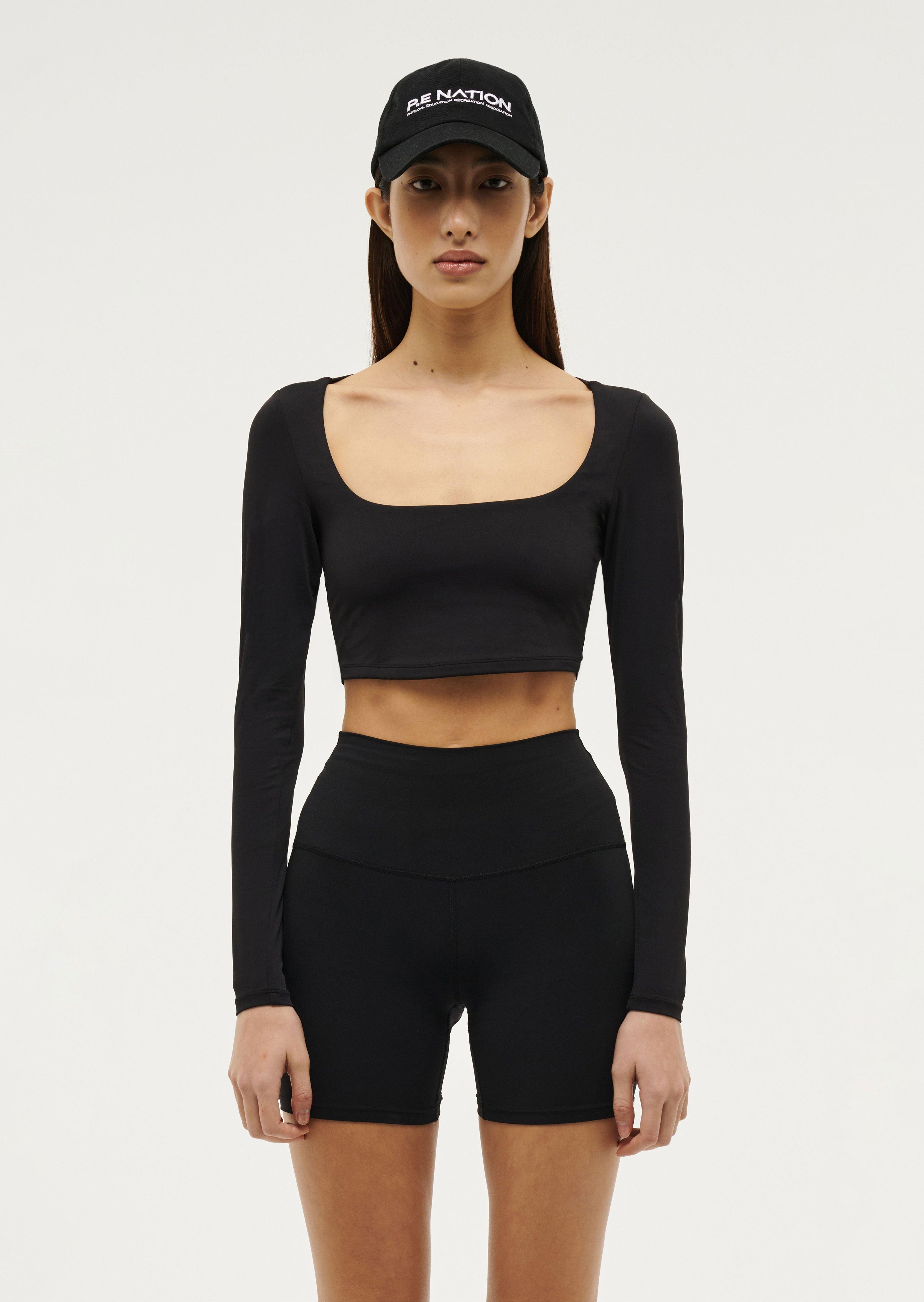 BALANCE LONG SLEEVE TOP IN BLACK by P.E NATION