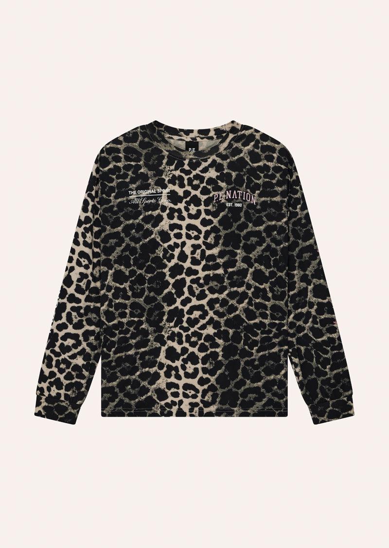 BASE LONG SLEEVE TOP IN LEOPARD by P.E NATION