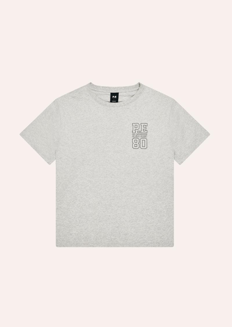 BLITZ TEE IN GREY MARLE by P.E NATION