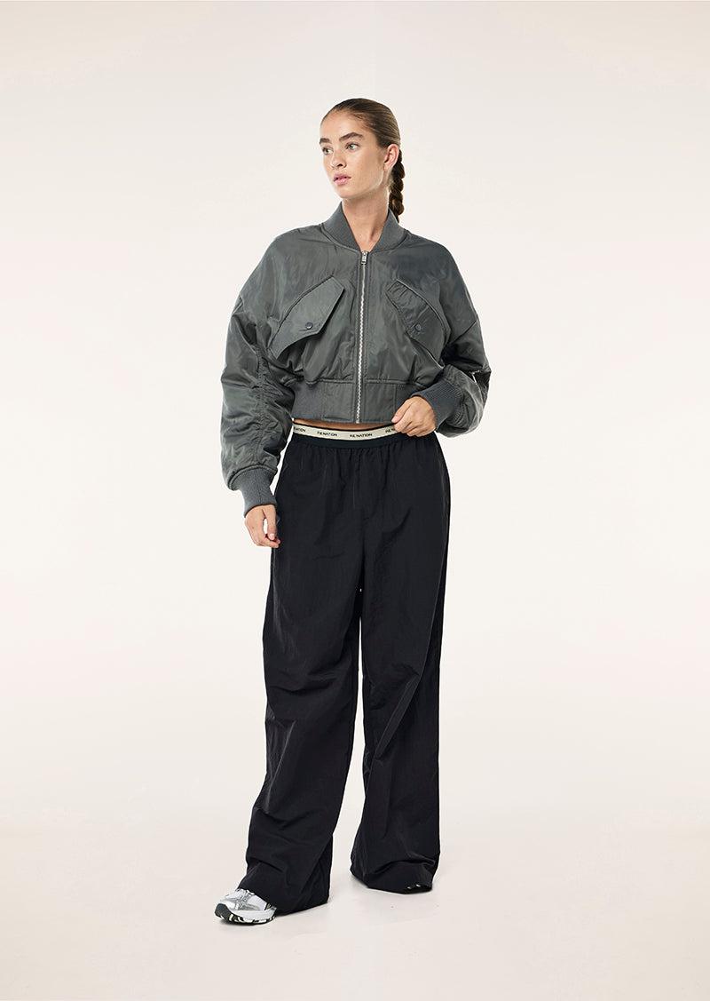 CAPTIVATE BOMBER IN GUNMETAL by P.E NATION
