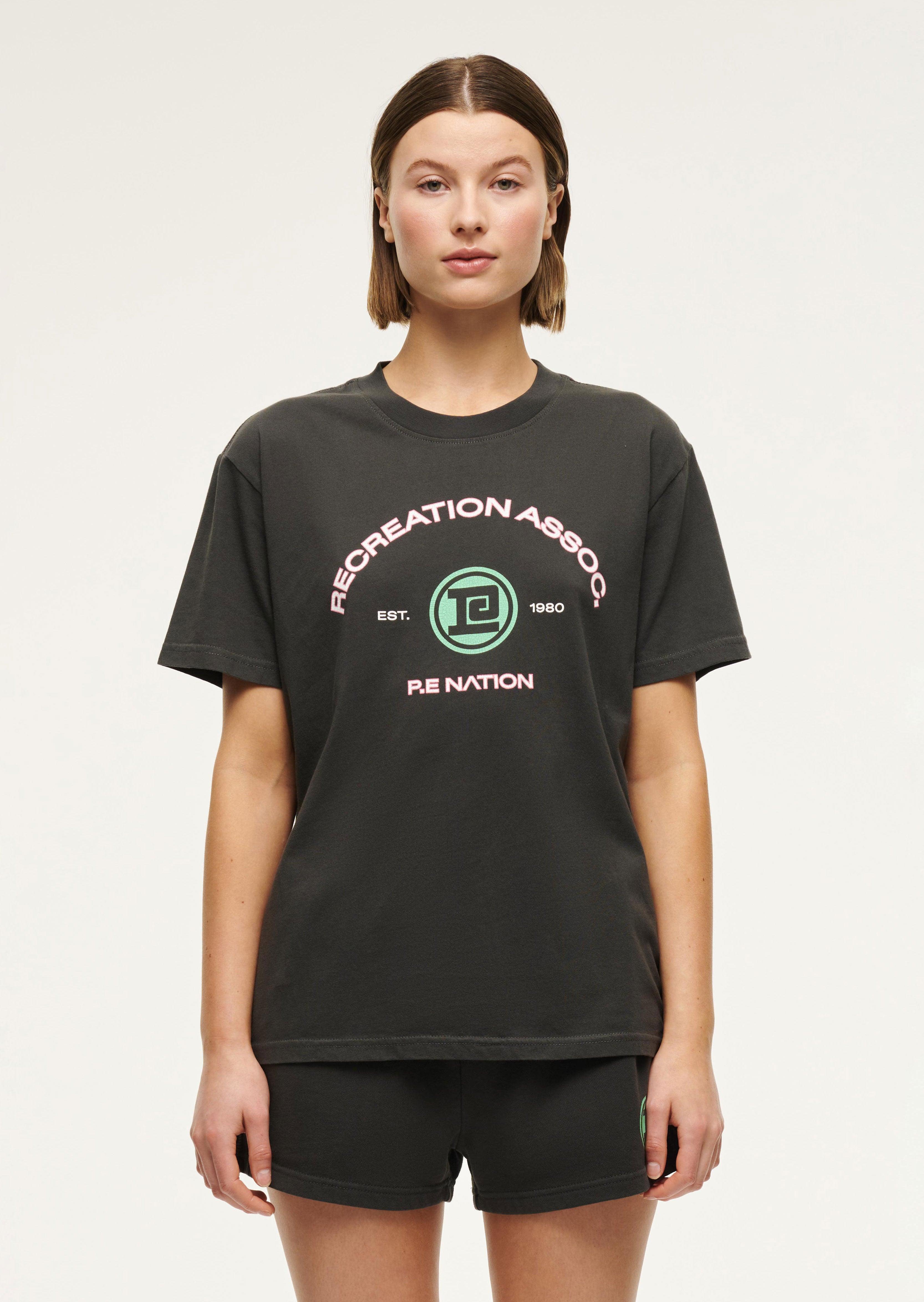 CRESCENT TEE IN ASPHALT by P.E NATION