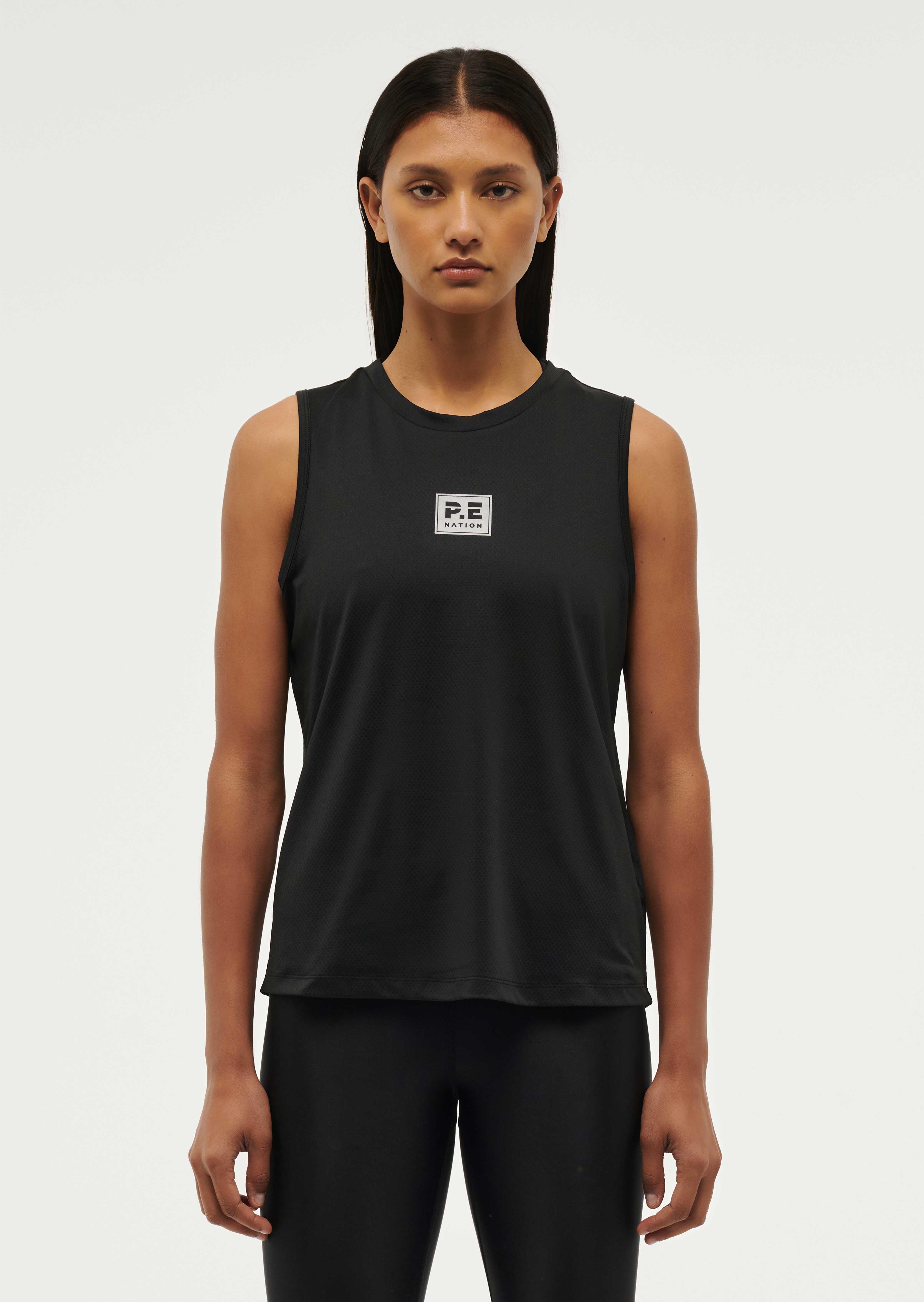 CROSSOVER TANK IN BLACK by P.E NATION
