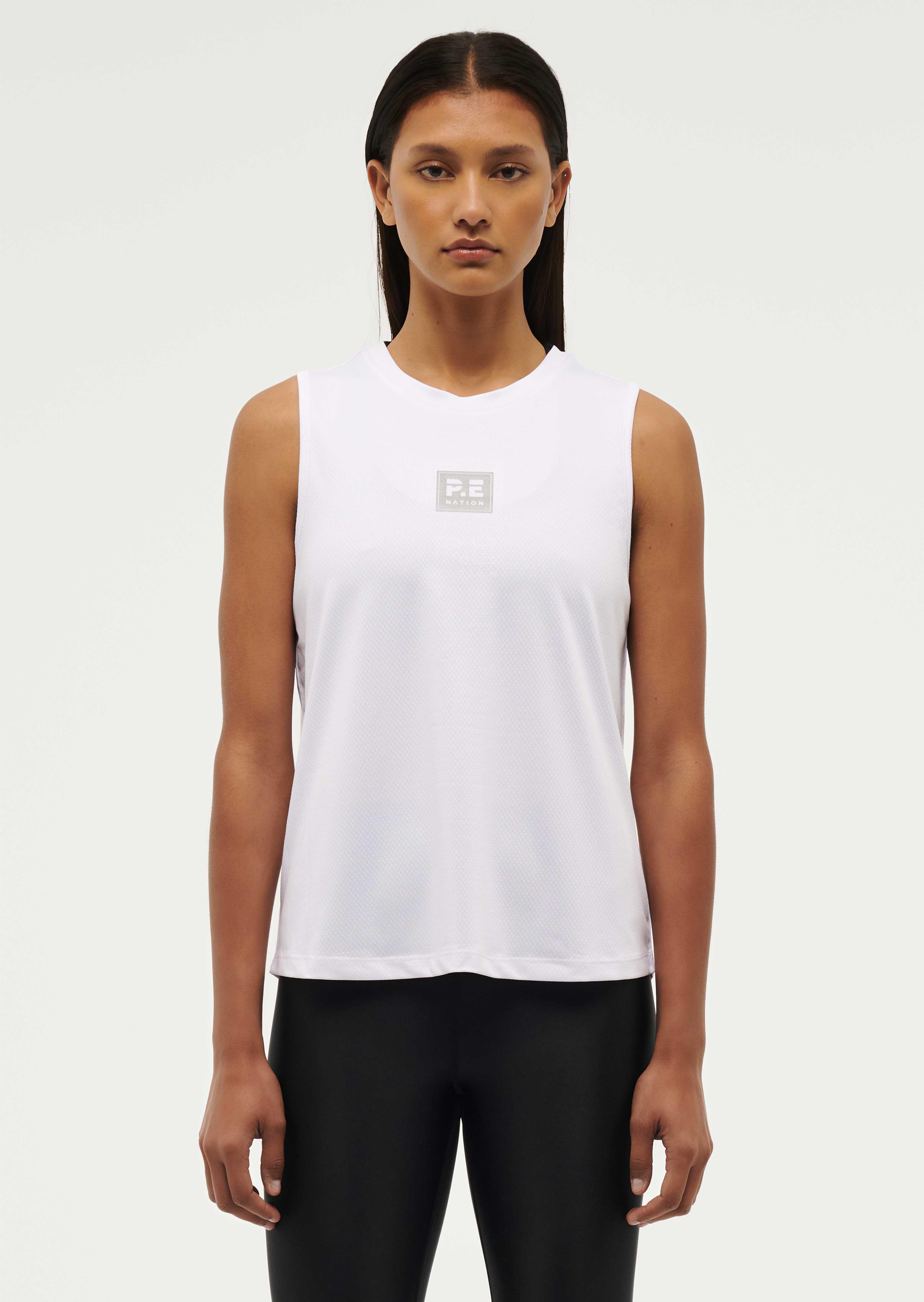 CROSSOVER TANK IN OPTIC WHITE by P.E NATION