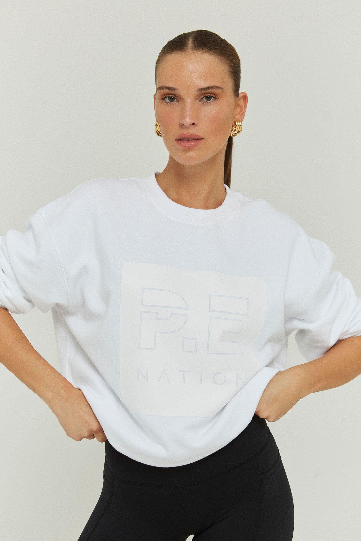 CUT SHOT SWEAT IN OPTIC WHITE by P.E NATION