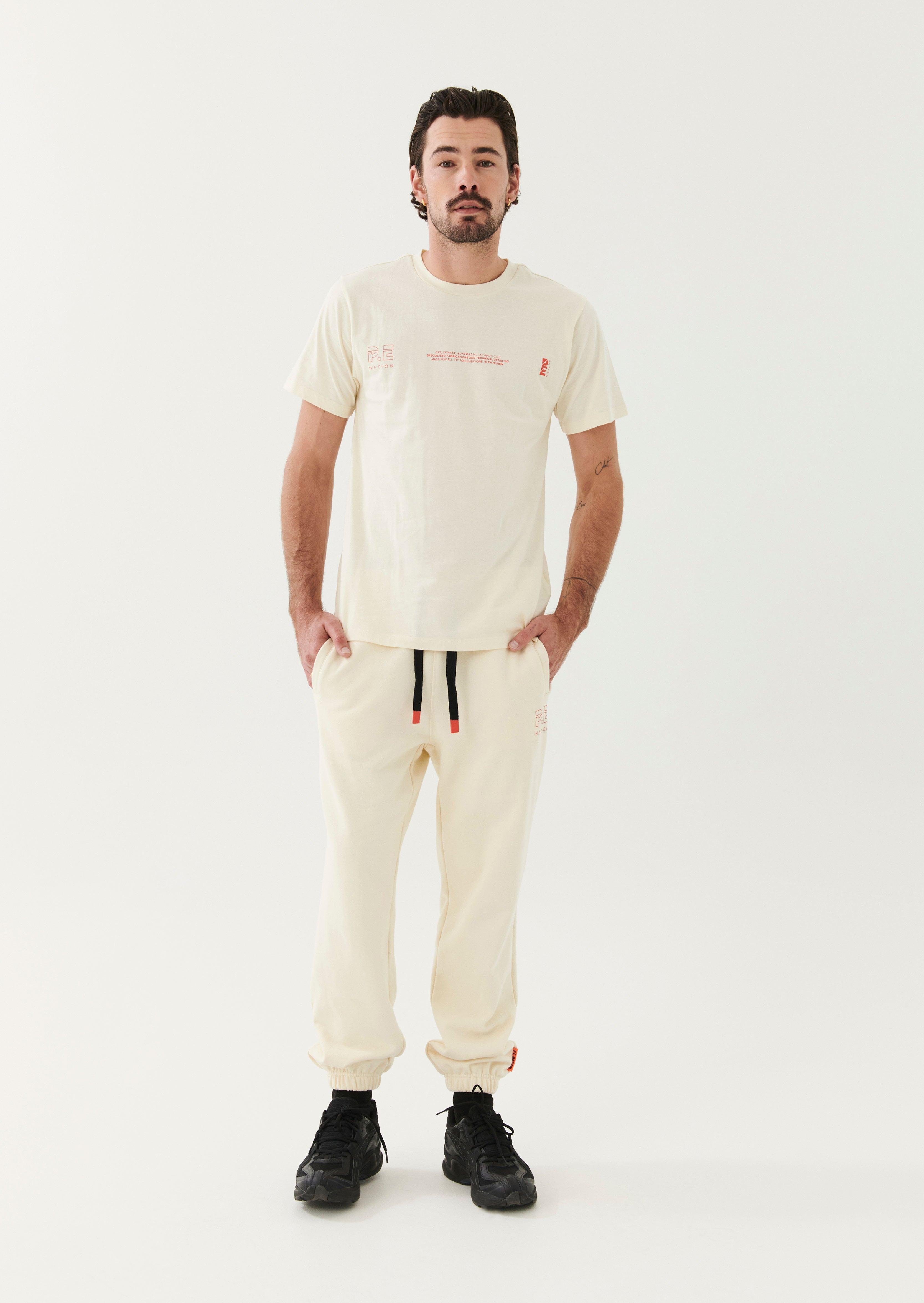 CUTBACK TRACKPANT IN WHITE by P.E NATION