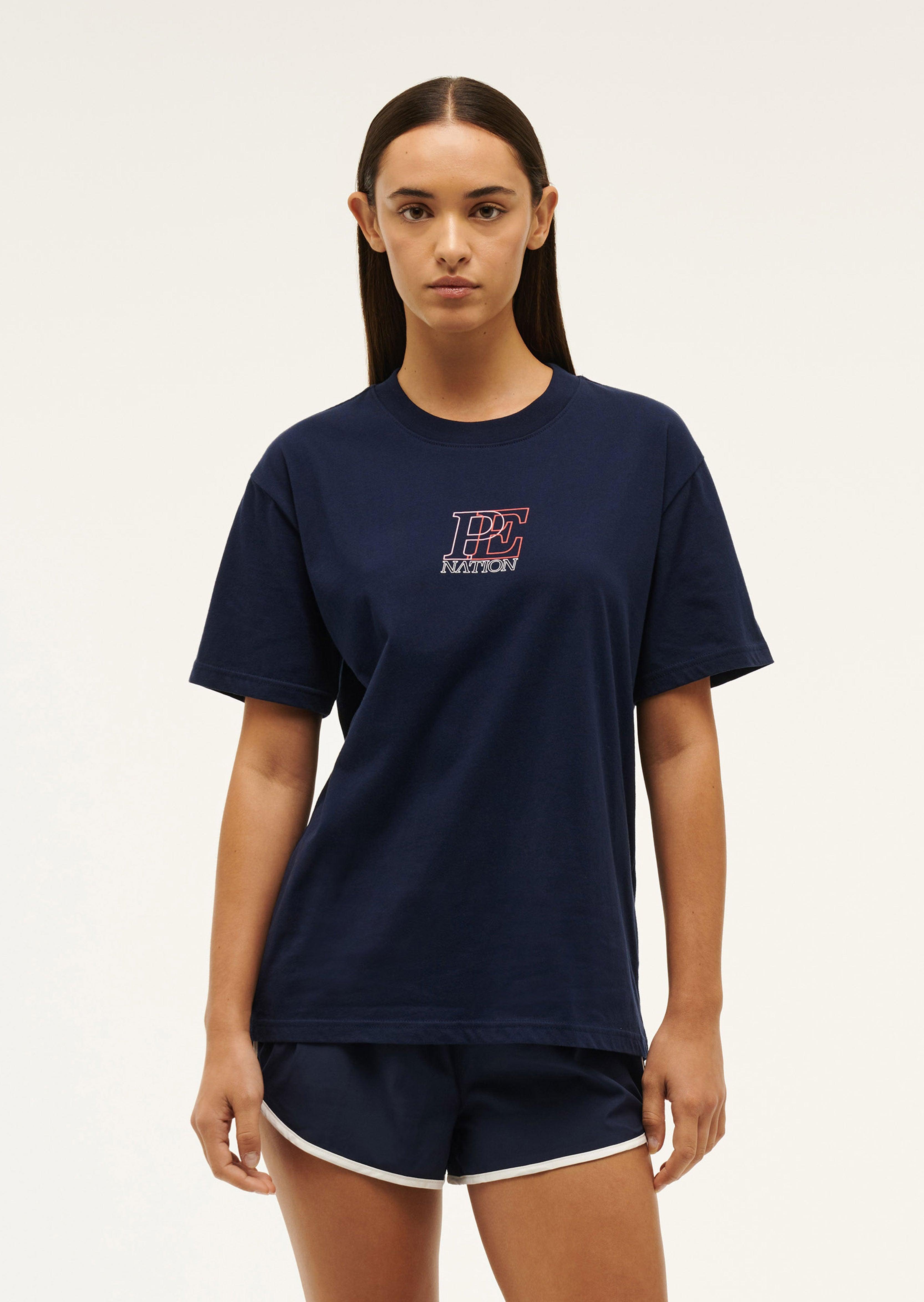 DEFINITION TEE IN DARK NAVY by P.E NATION