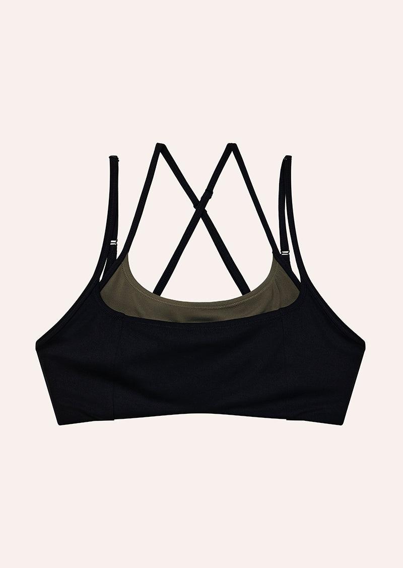 DISTORTION SPORTS BRA IN BLACK by P.E NATION