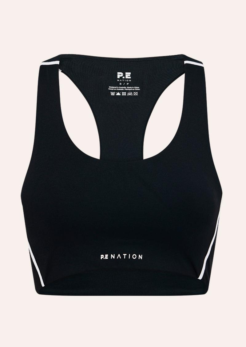 DYNAMIC SPORTS BRA IN BLACK by P.E NATION