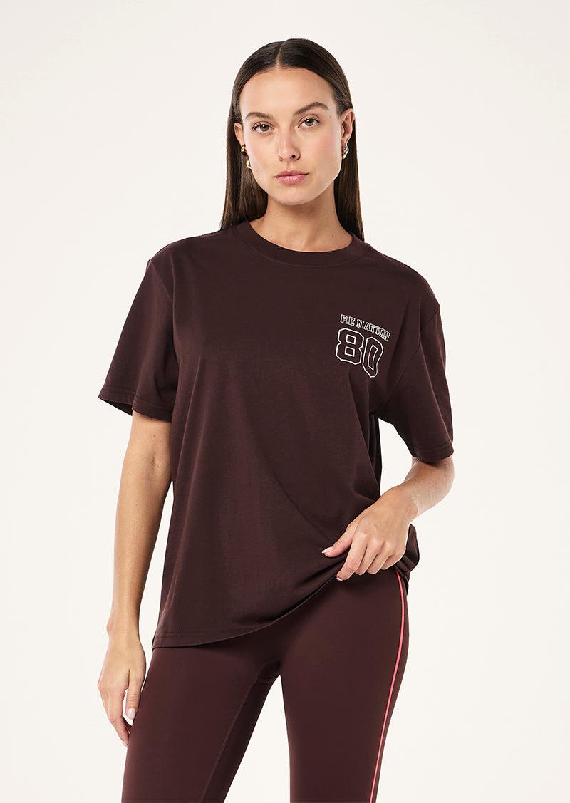 ELYSIAN 2.0 TEE IN MAHOGANY by P.E NATION