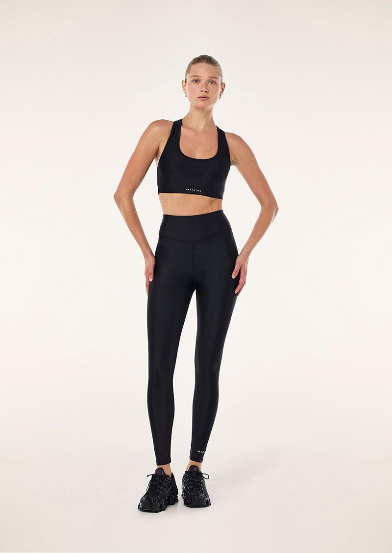FAIRMONT SCOOP SPORTS BRA IN BLACK by P.E NATION