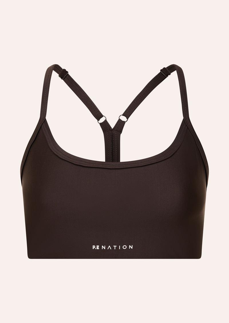 FAIRMONT SPORTS BRA IN ESPRESSO by P.E NATION