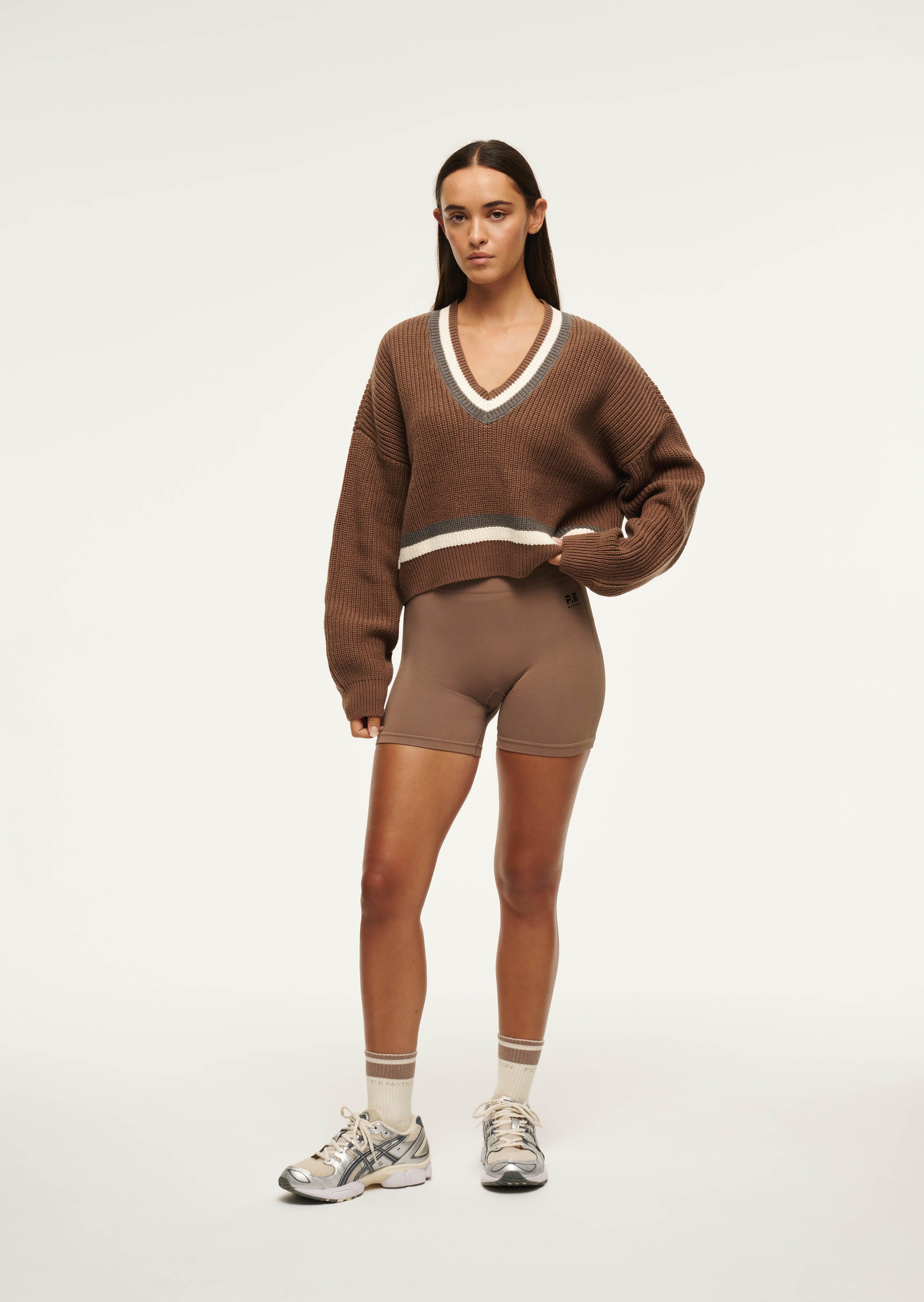 FEEDBACK KNIT SWEAT IN FOSSIL by P.E NATION