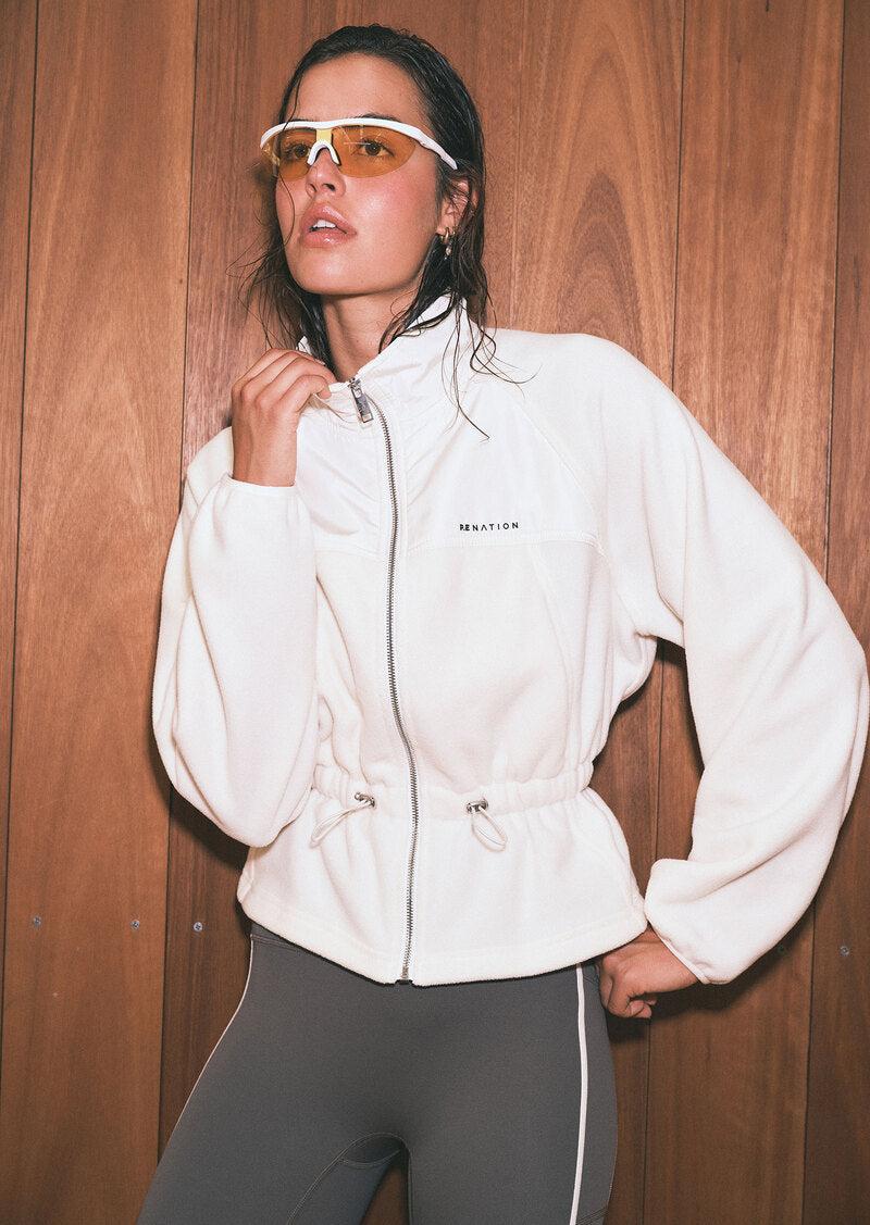 FORM JACKET IN WHISPER WHITE by P.E NATION