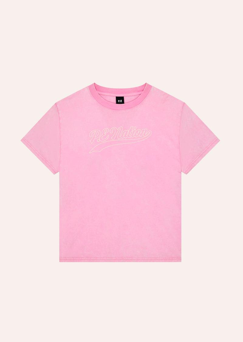 FORMATION 2 TEE IN WASHED PRISM PINK by P.E NATION