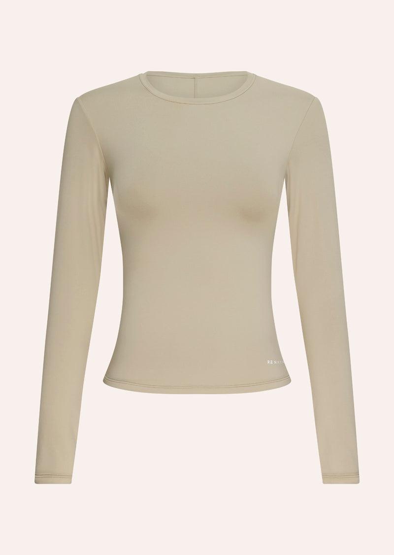 FOUNDATION LONG SLEEVE TOP IN BISCUIT by P.E NATION