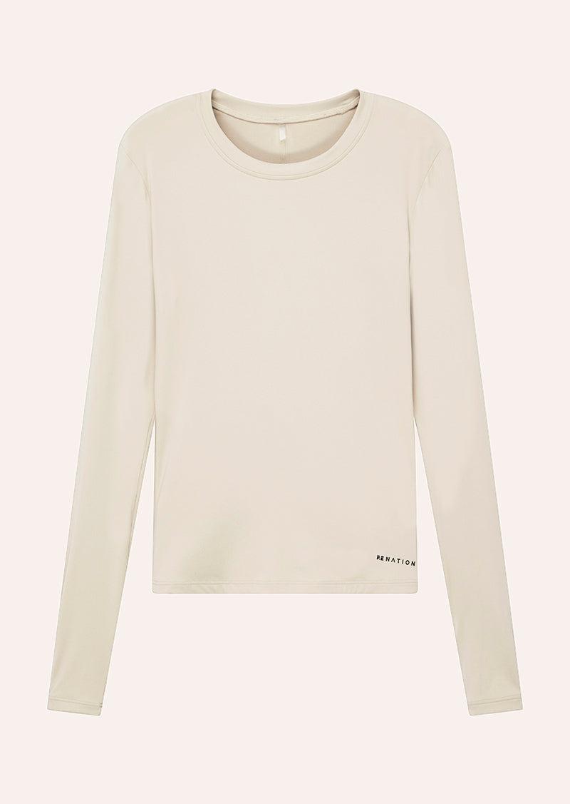 FOUNDATION LONG SLEEVE TOP IN CLOUD by P.E NATION