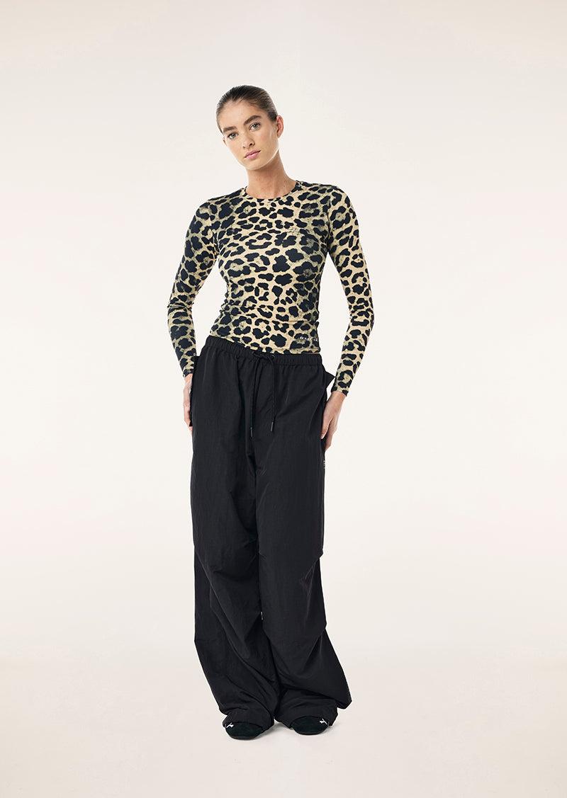FOUNDATION LONG SLEEVE TOP IN LEOPARD by P.E NATION