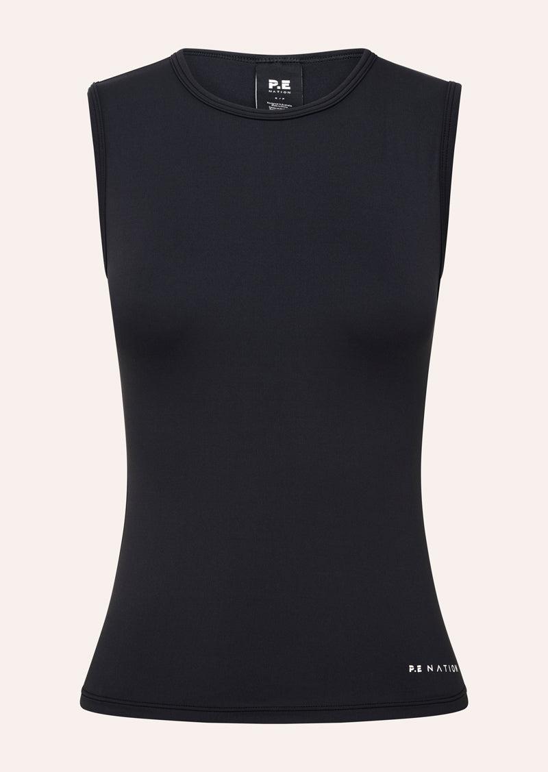 FOUNDATION MUSCLE TANK IN BLACK by P.E NATION