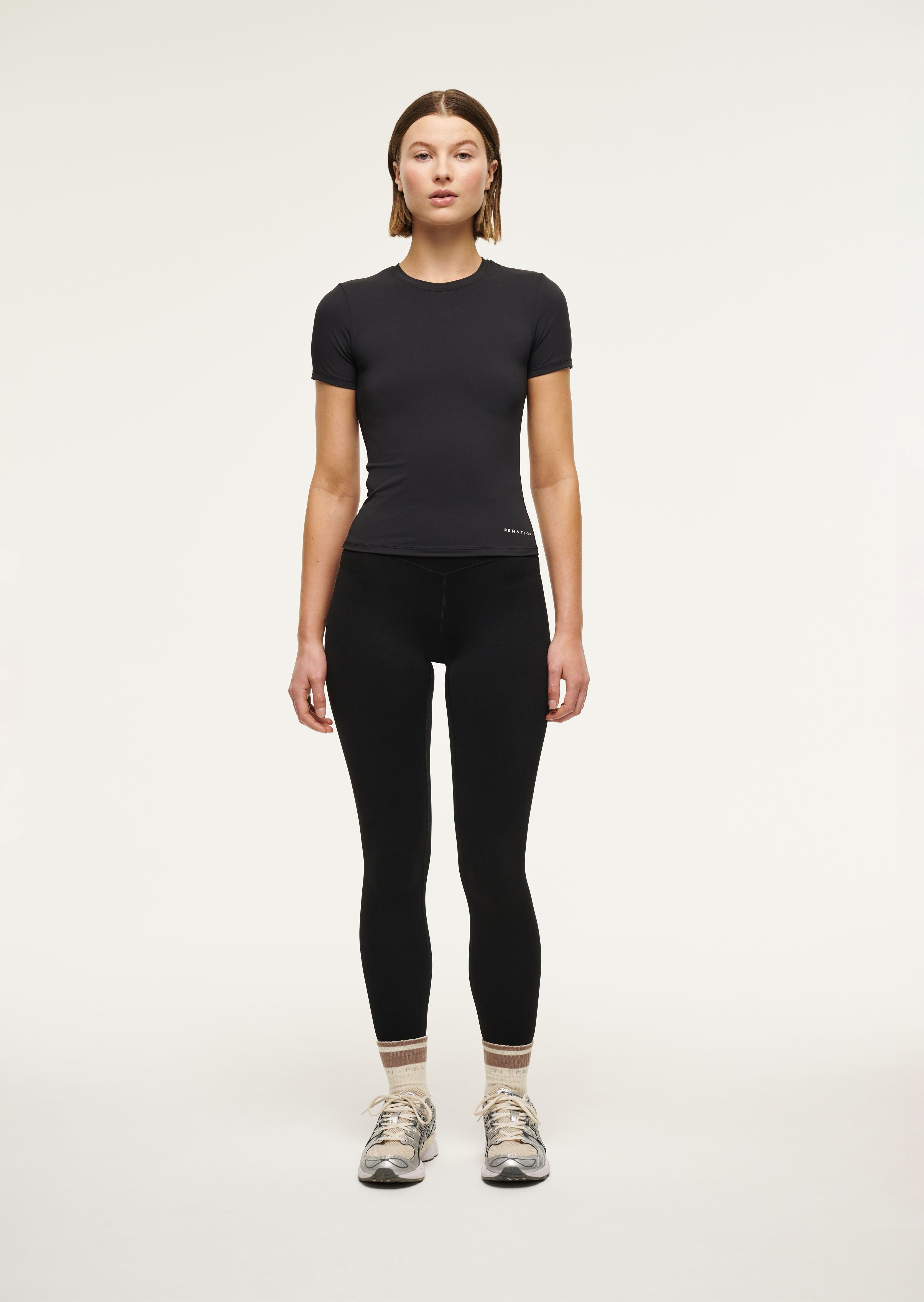 FOUNDATION SHORT SLEEVE TEE IN BLACK by P.E NATION