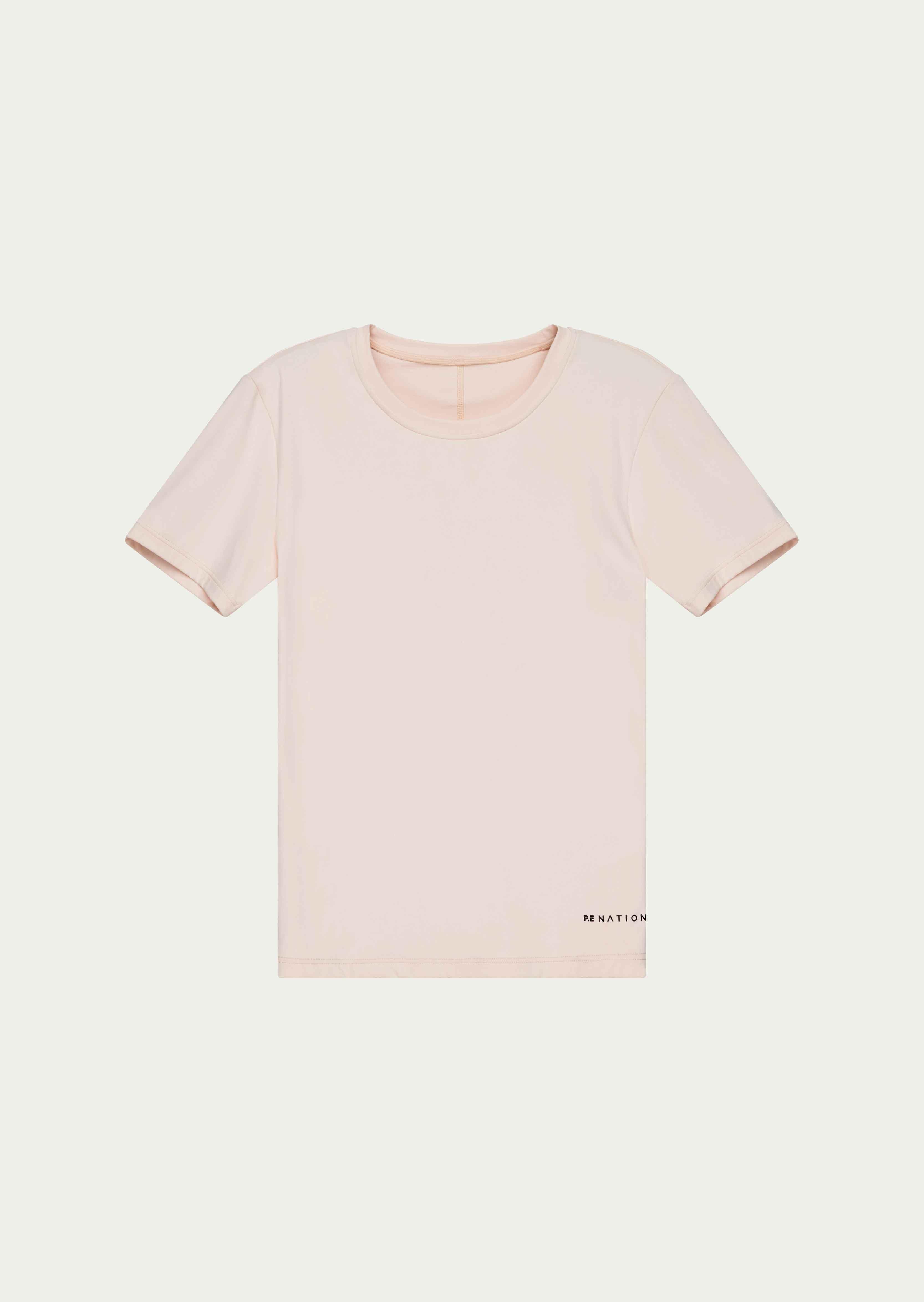 FOUNDATION SHORT SLEEVE TEE IN BLUSH by P.E NATION