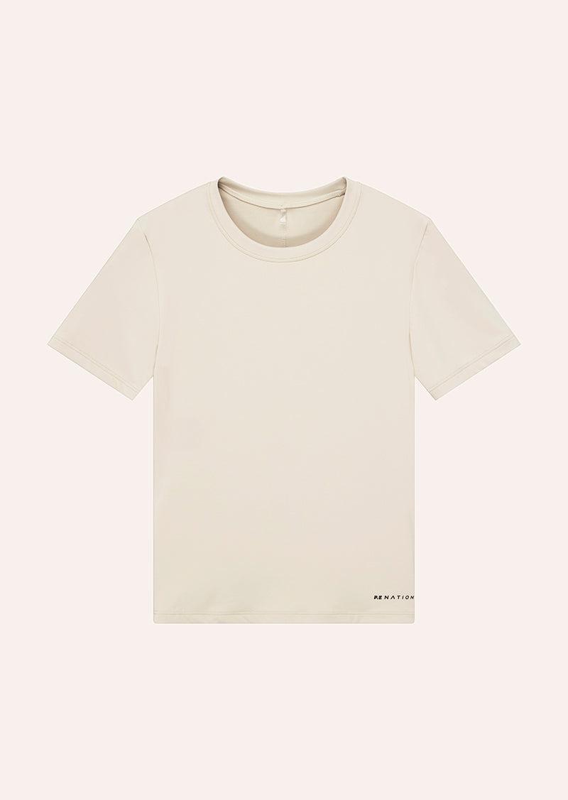 FOUNDATION SHORT SLEEVE TEE IN CLOUD by P.E NATION