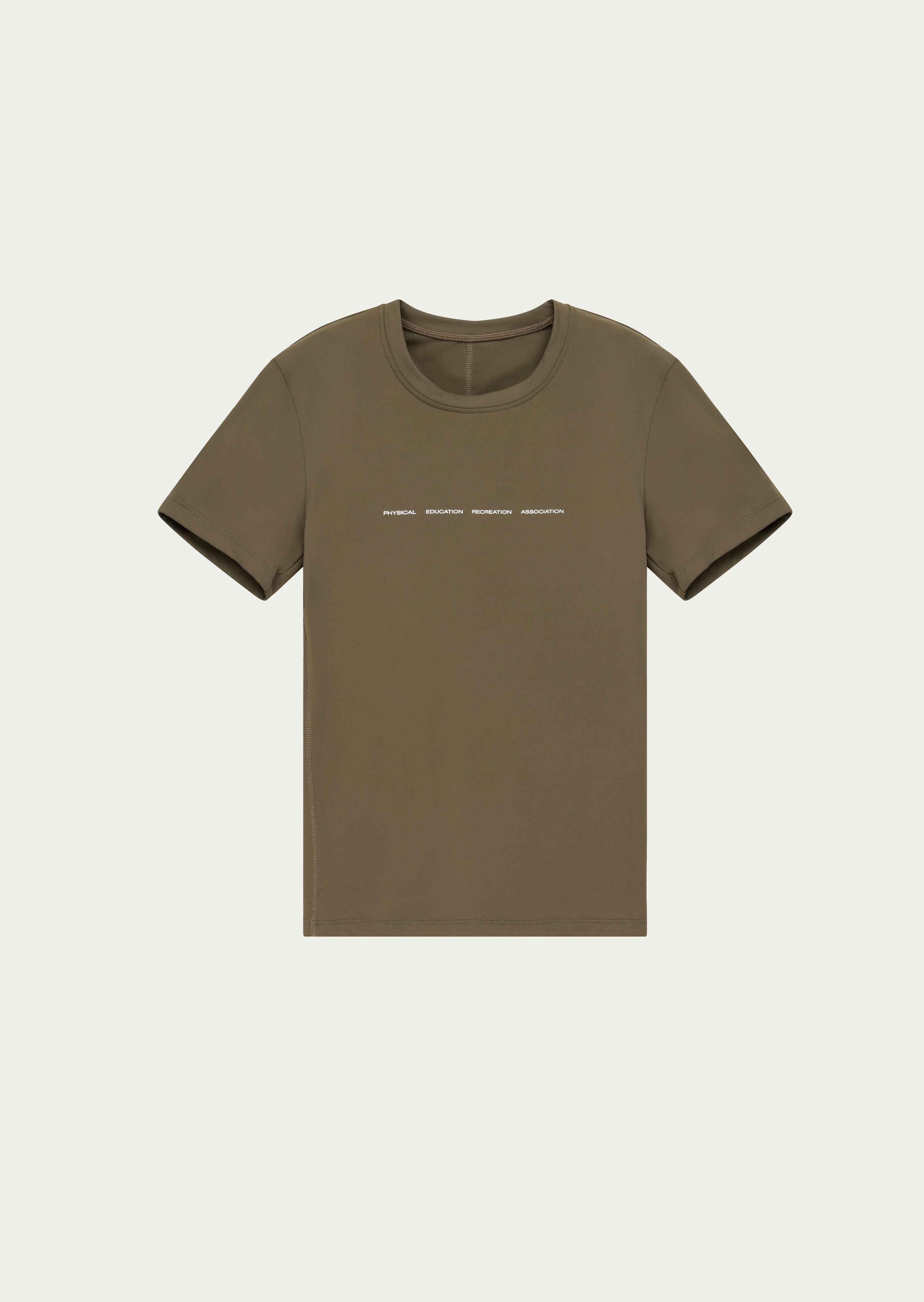 FOUNDATION SHORT SLEEVE TEE IN KHAKI by P.E NATION