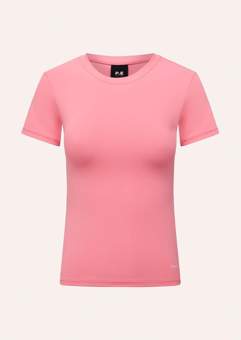 FOUNDATION SHORT SLEEVE TEE IN PINK LEMONADE by P.E NATION