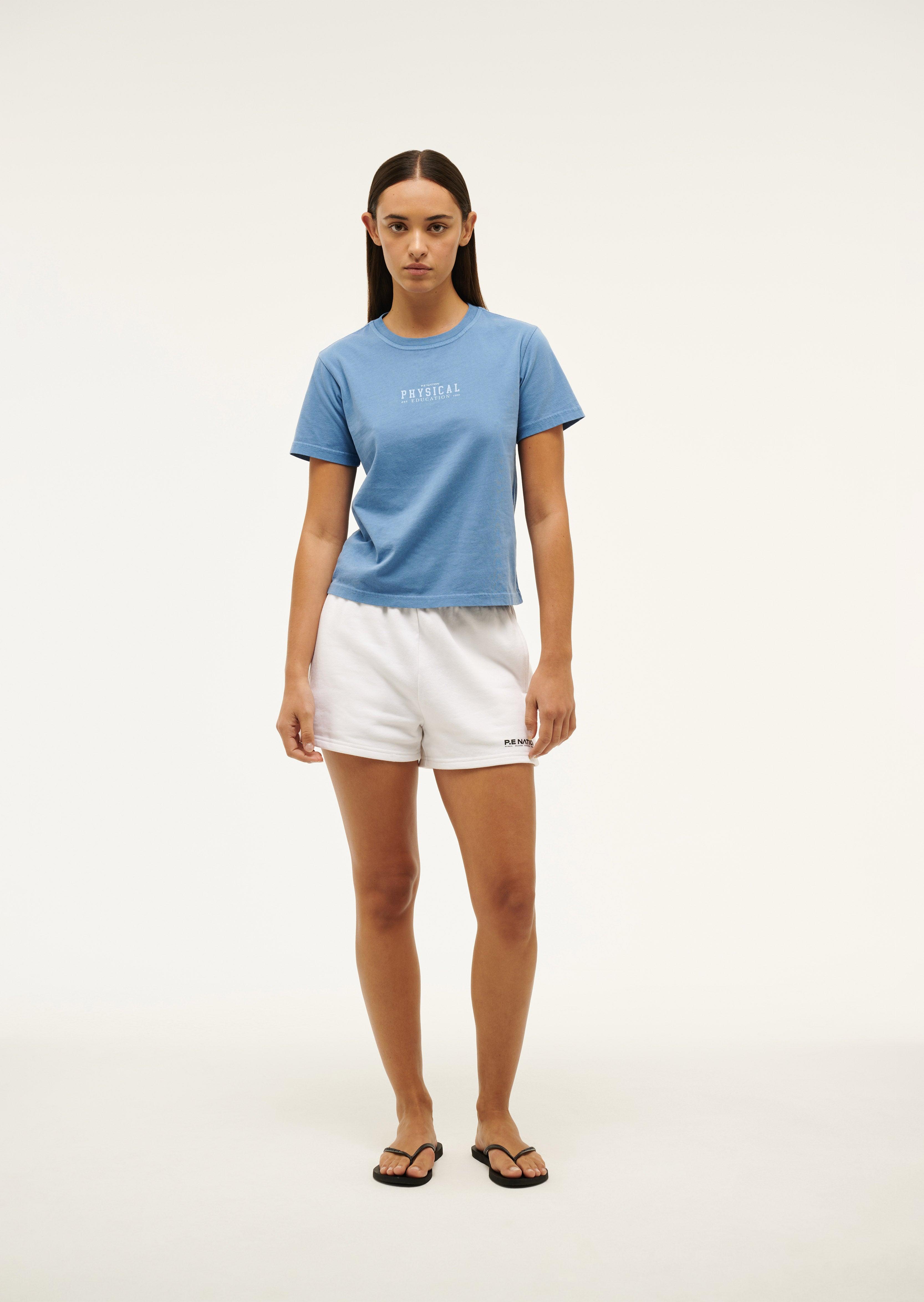 FRAGMENT TEE IN WASHED CORNFLOWER BLUE by P.E NATION