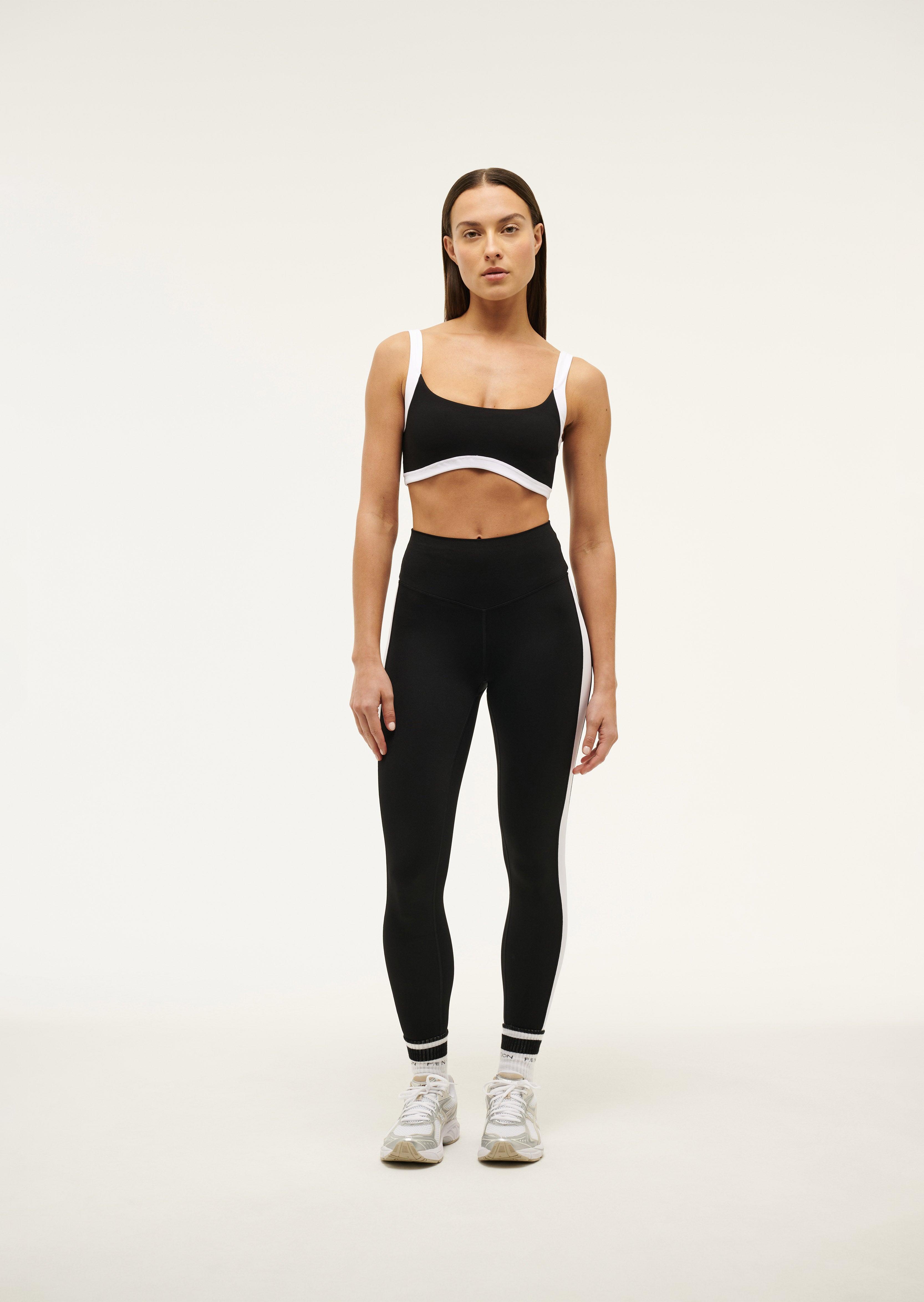 FREE PLAY 2 FULL LENGTH LEGGING IN BLACK & OPTIC WHITE by P.E NATION