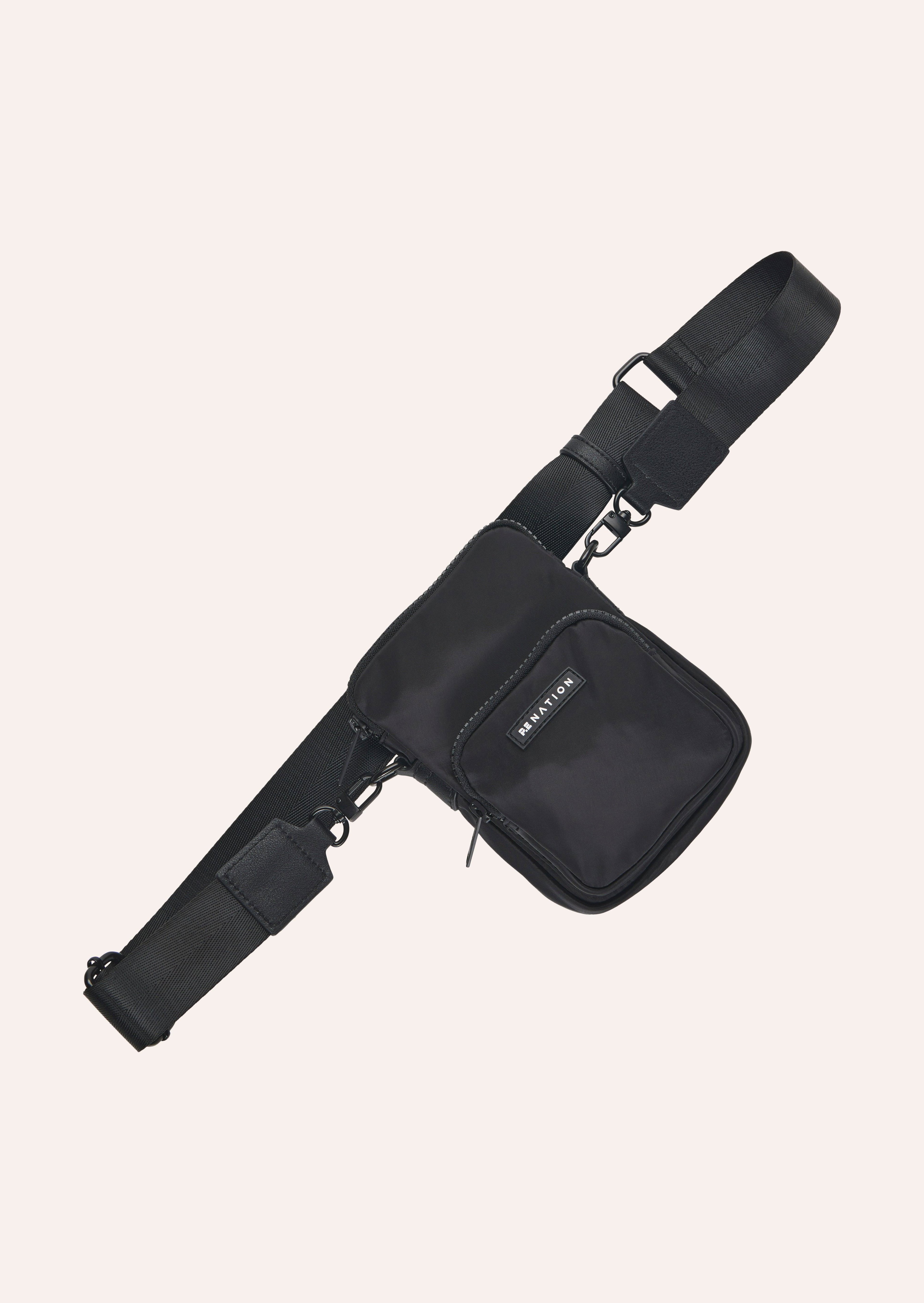 FUNDAMENTAL CROSS BODY BAG IN BLACK by P.E NATION